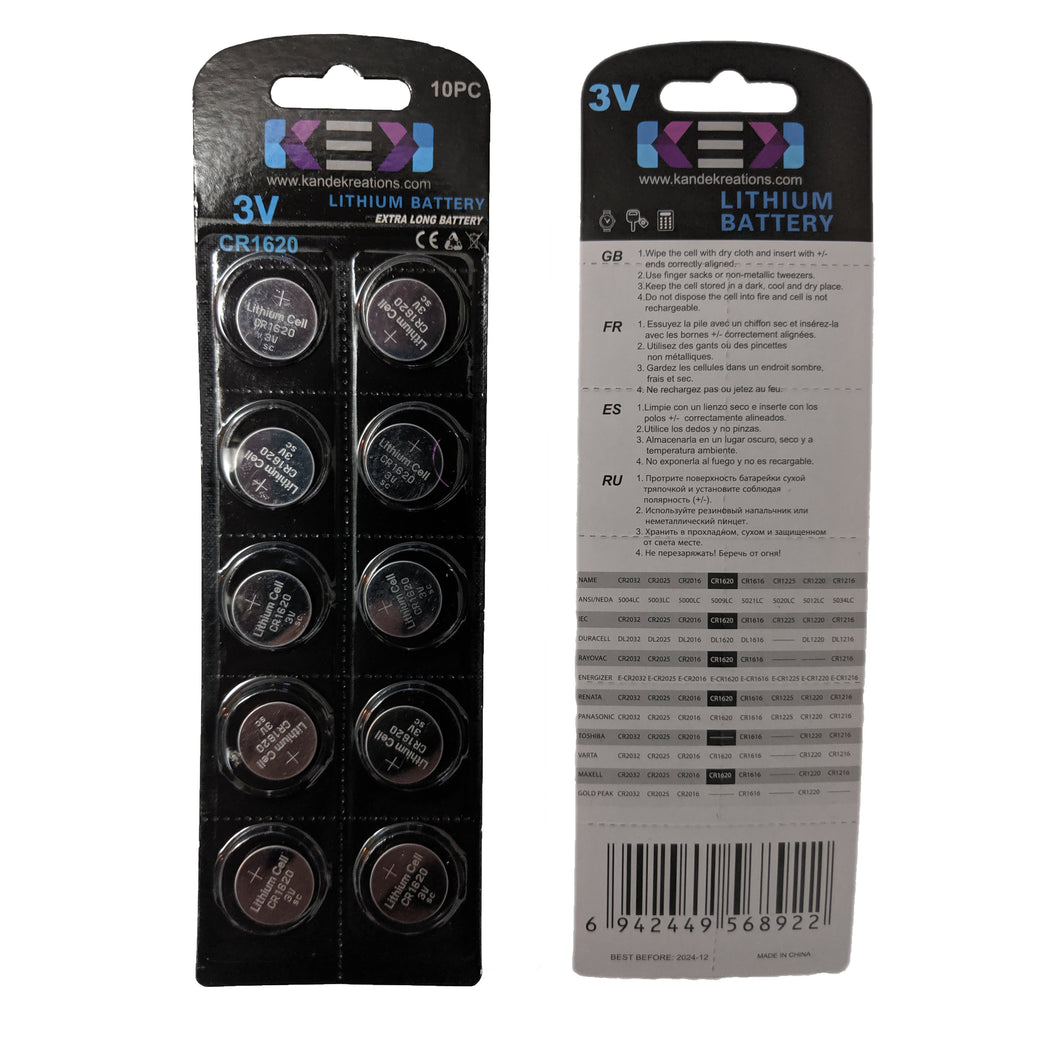 CR1620 3V Coin Cell Batteries